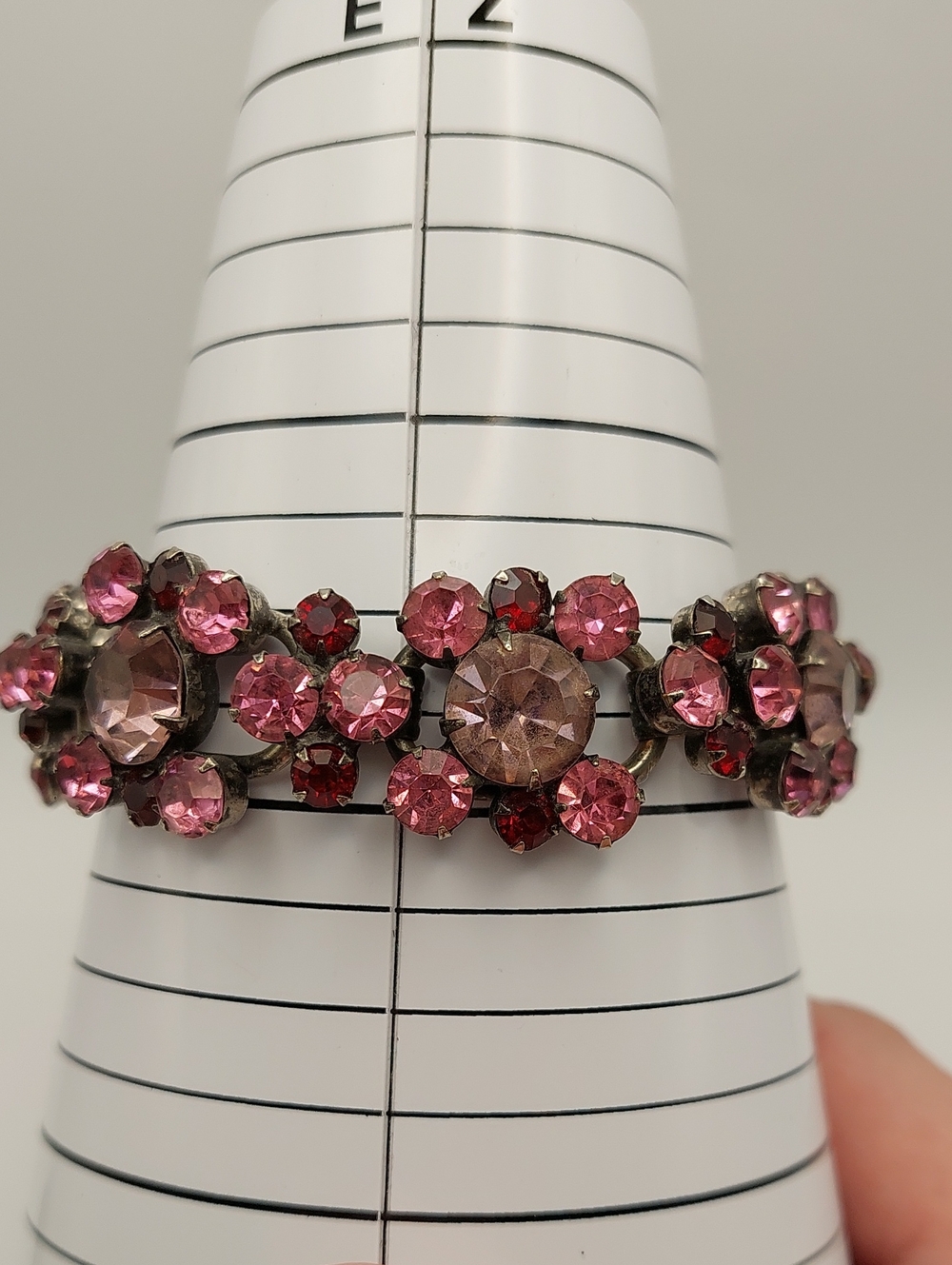 DeLizza & Elster JULIANA Pinks & Reds Crystal Cluster Bracelet - Women Jewelry